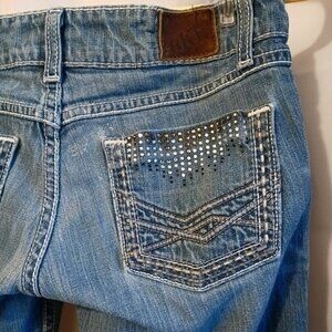 BKE Jeans The Buckle sz 26R Sabrina Boot Designer Denim Dark wash (30x30)